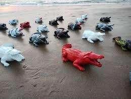 tuinbeeld, Jardin & Terrasse, Statues de jardin, Comme neuf, Animal, Synthétique, Enlèvement ou Envoi