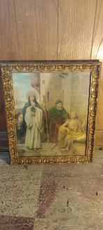 Chromolithographie Jozef Janssens-Cadre Doré, 40x46, n481, Enlèvement ou Envoi