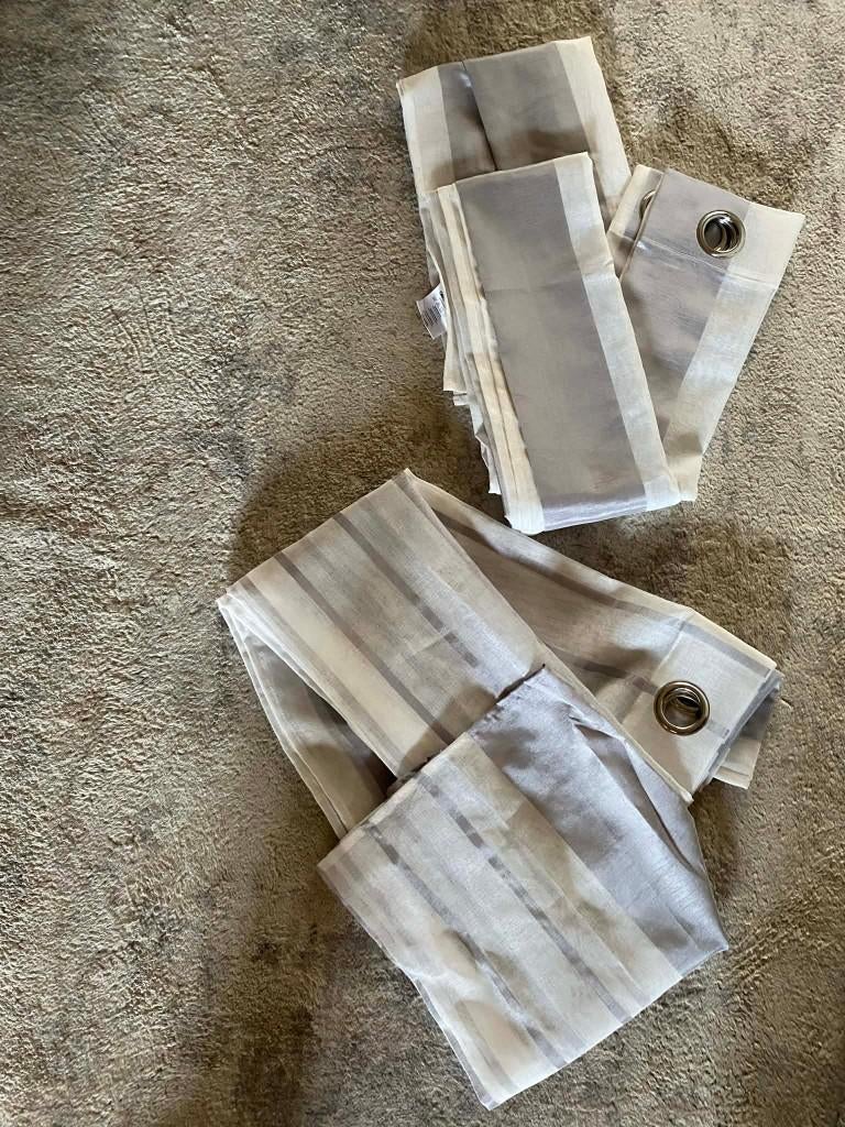 Rideaux modernes Deconovo 2 pièces, Enlèvement ou Envoi, Comme neuf, X, Blanc