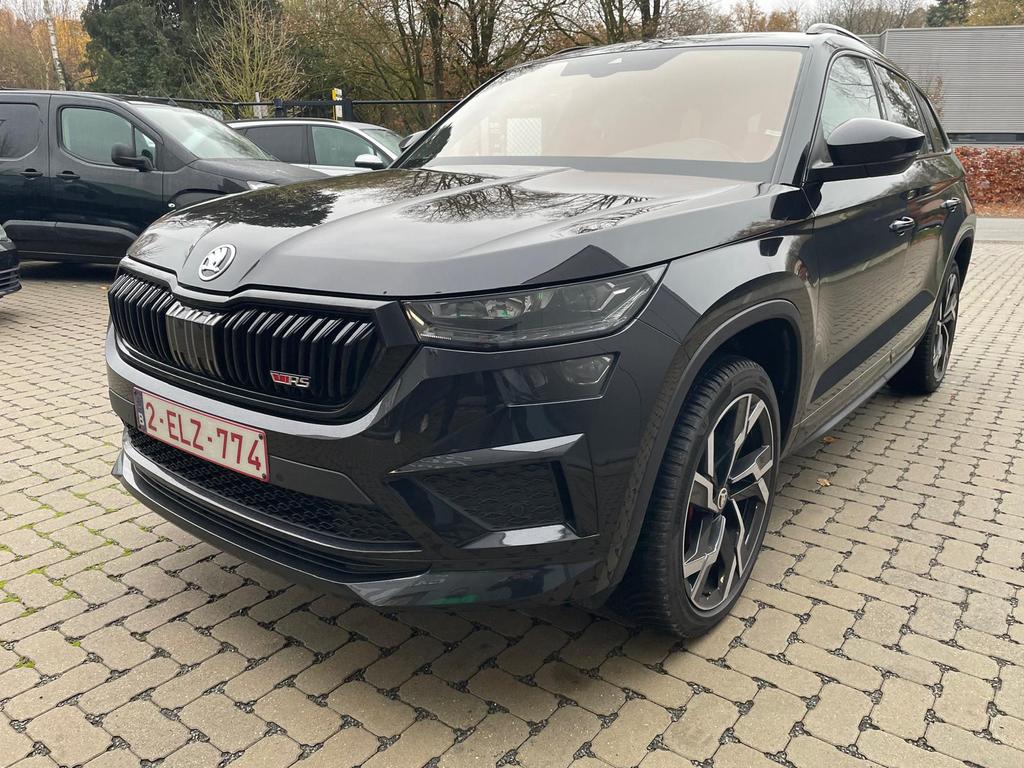 SKODA KODIAQ RS. BTW-wagen., Automaat, 2500 kg, Zwart, 198 g/km