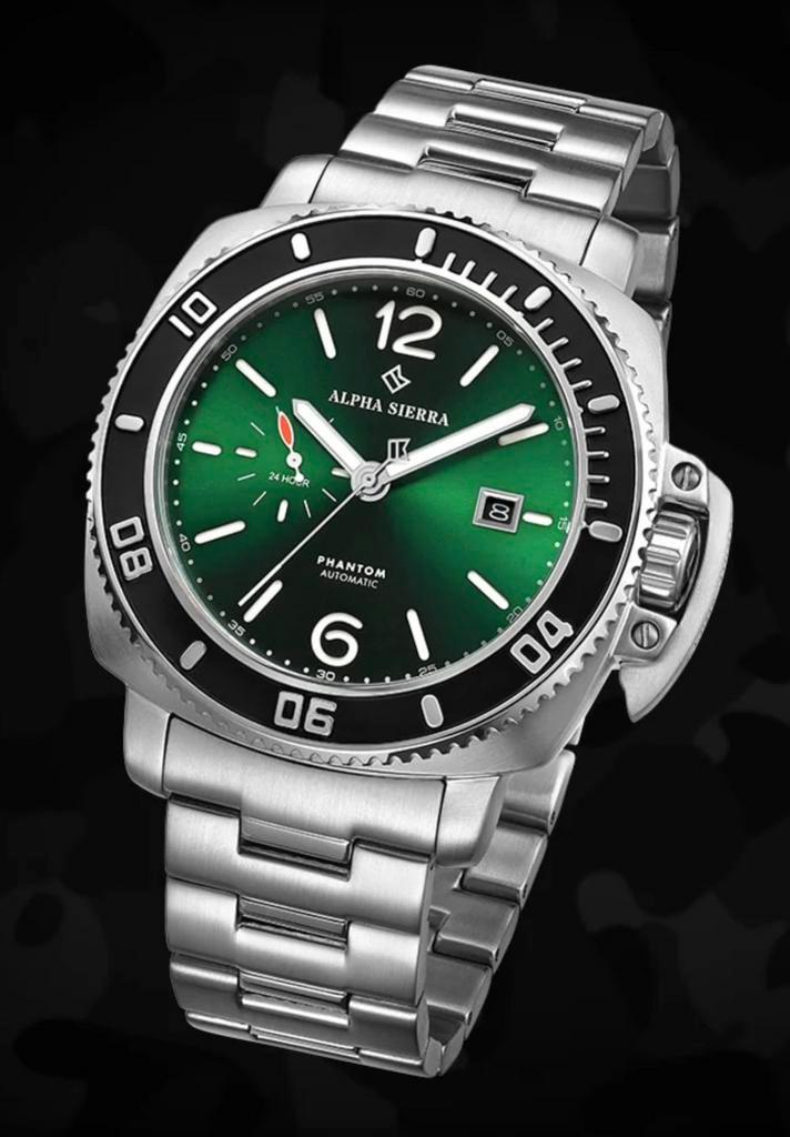 AUTOMATISCHE ALPHA SIERRA PHANTOM SPORT TWV699€! 💯%NIEUW!, Handtassen en Accessoires, Sporthorloges, Geel, Ophalen of Verzenden