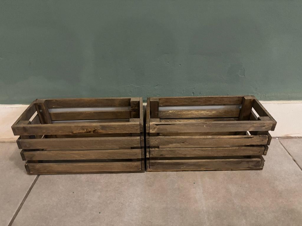 Decoratieve kistjes / Appelkistjes – Dark Oak, Hout, Nieuw, Ophalen of Verzenden, Rijkevorsel