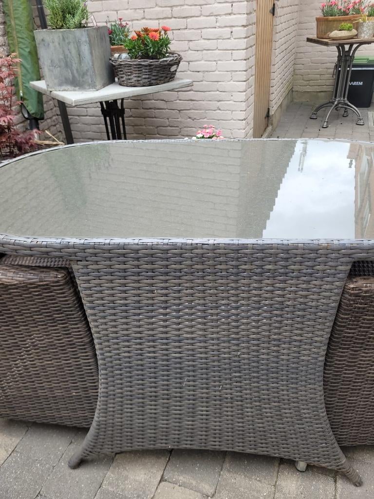 Tuintafel en twee stoelen, Tuin en Terras, Ophalen, Gebruikt, Stoel, Tuinset