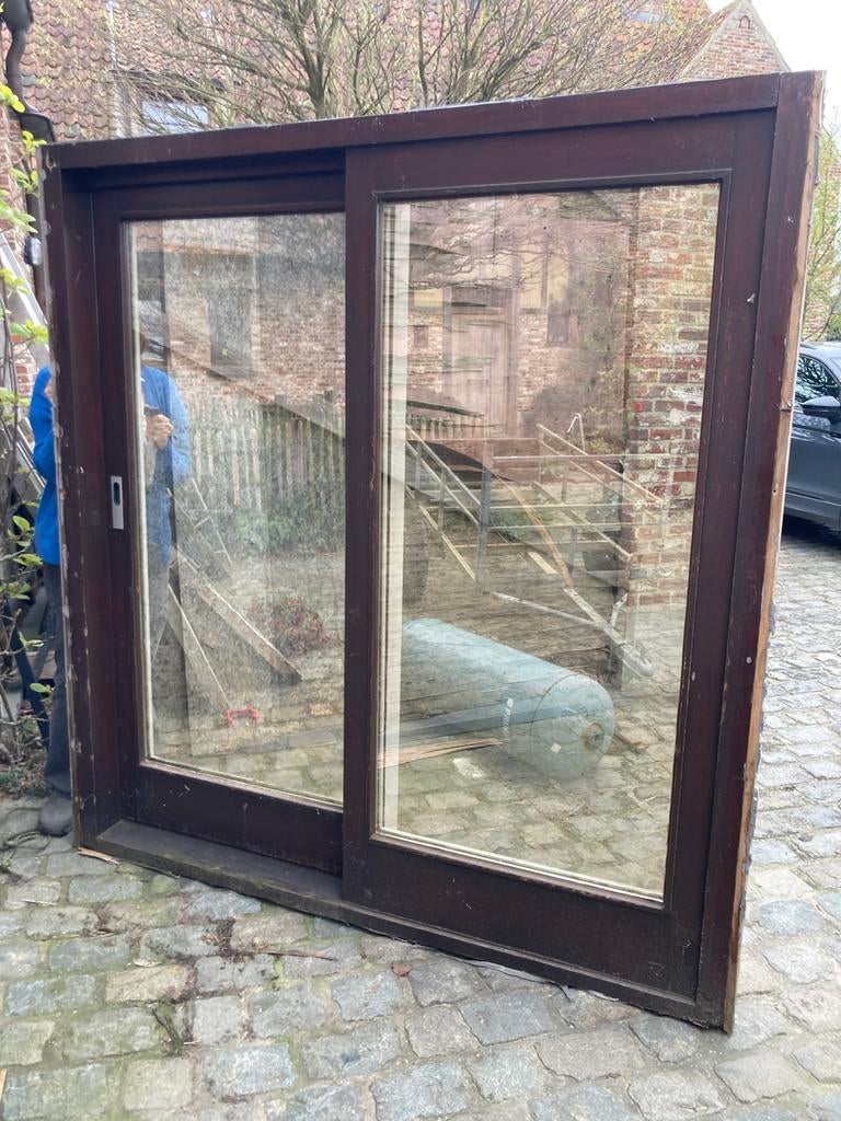 Meranti schuifraam, Ophalen, Gebruikt