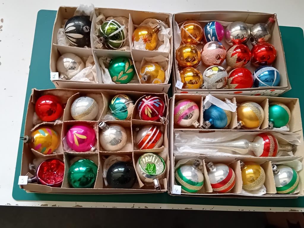 Vintage kerstballen, Diversen, Kerst, Ophalen of Verzenden