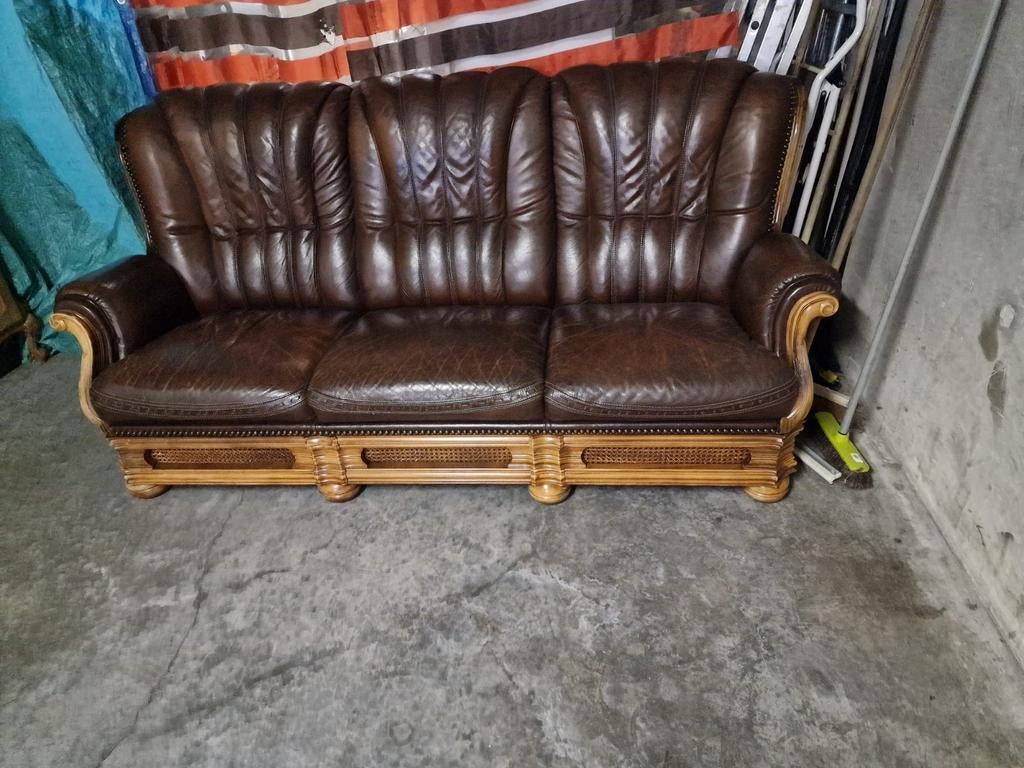 Canapé 3 places, Maison & Meubles, Enlèvement, Cuir