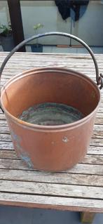 Koperen ketel  voor bloemen of hout......., Jardin & Terrasse, Bacs à fleurs & Jardinières, Enlèvement, Bois