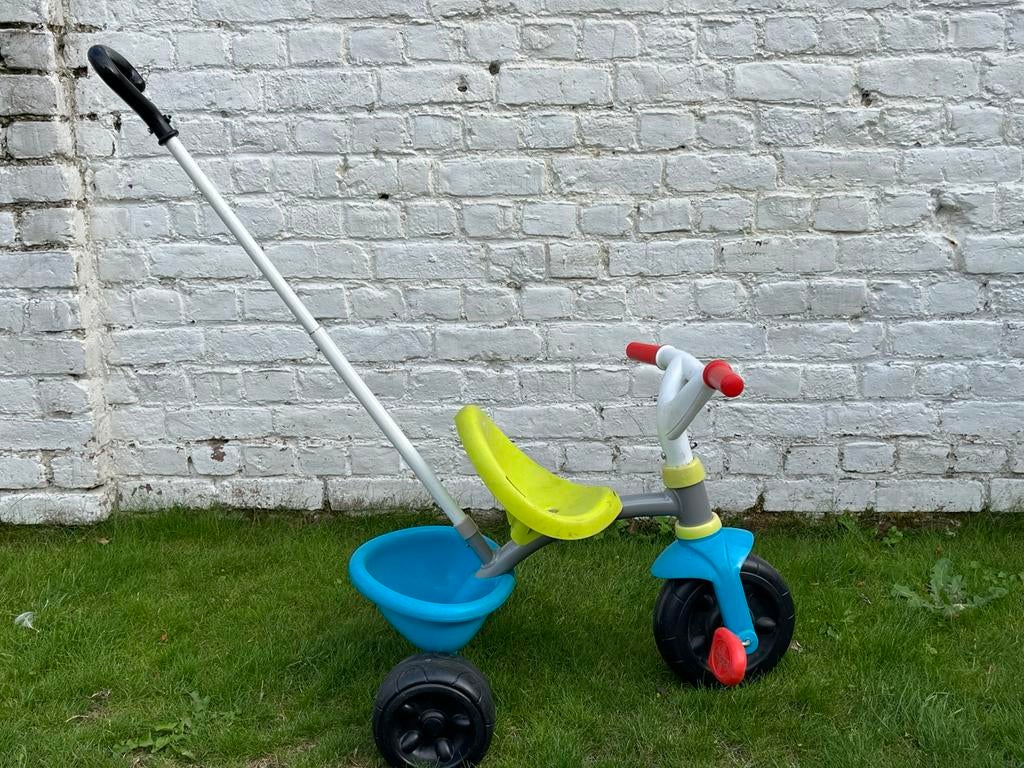 Smoby 3 wieler met duwstang, Fietsen en Brommers, Fietsen | Driewielers, Ophalen, Zo goed als nieuw, Duwstang