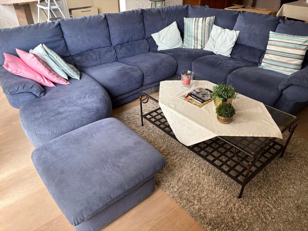 Zithoek in alcantara, Maison & Meubles, Enlèvement, Utilisé, Tissus, Modern