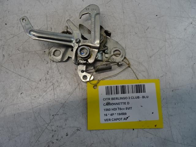 SERRURE CAPOT Citroën Berlingo (01-2008/06-2018), Autos : Pièces & Accessoires, Utilisé, Citroën