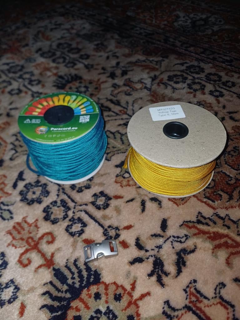 Paracorde 50 m bleu sarcelle et jaune, Informatique & Logiciels, 3D Fournitures d'imprimante, Enlèvement