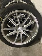 4 jantes veemann  et pneus comme neuf Audi 5x112 ET42, Pneus et Jantes, Véhicule de tourisme, Pneus été, 18 pouces