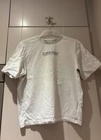 Calvin klein wit basic t-shirt maat s | 100% katoen, Manches courtes, Enlèvement ou Envoi, Taille 36 (S), Comme neuf