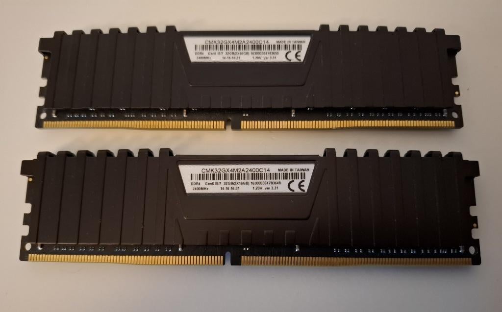 32gb DDR4 (2x 16gb 2400 Kit) Corsair Vengeance, Computers en Software, 32 GB, DDR4, Info@retrogamed.be, RetroGamed