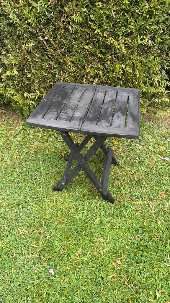 Casa kleine opvouwbare kunststof bijzettafel 43x43 cm, Ophalen of Verzenden, Gebruikt, Plastic