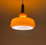 Vintage Oranje Opaline Hanglamp, Huis en Inrichting, Lampen | Hanglampen, Glas, Gebruikt, Vintage, Ophalen of Verzenden
