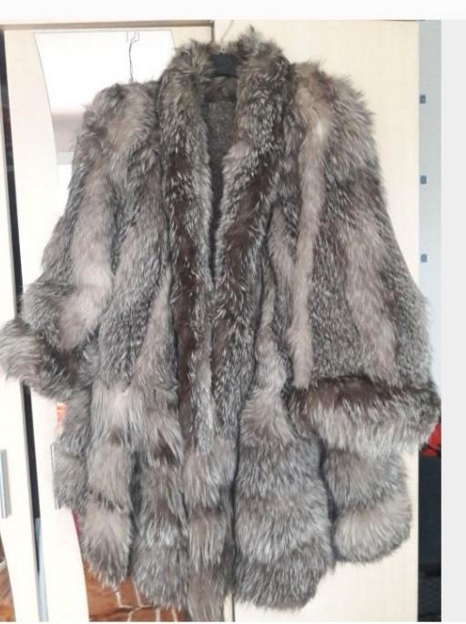 Exclusieve zilvervossen bontjas, Italië, Kleding | Dames, Jassen | Winter, Zo goed als nieuw, Maat 42/44 (L), Ophalen of Verzenden