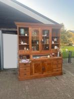 Teak Buffetkast Vitrinekast Apothekerskast., Huis en Inrichting, Glas, 200 cm of meer, Met deur(en), Nieuw