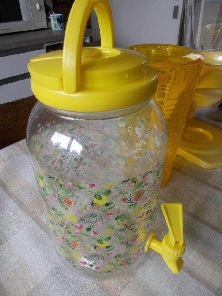 Drankdispenser + nootjesdispenser beiden in plastiek, Huis en Inrichting, Keuken | Keukenbenodigdheden, Ophalen of Verzenden