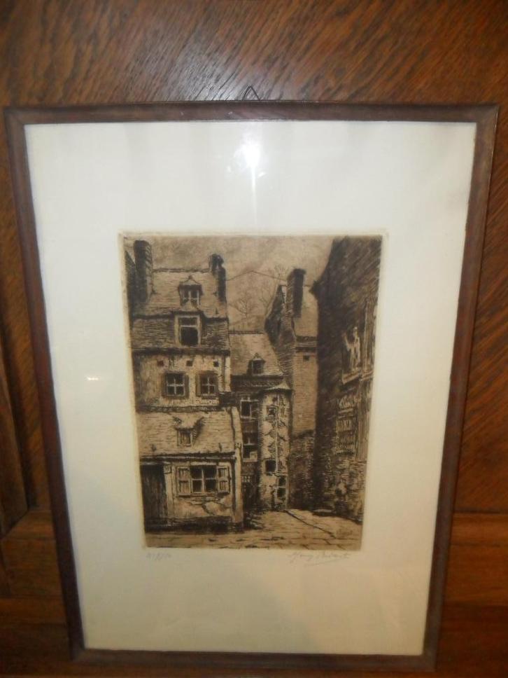 Ets van Henry Bodart (Namen 1874 - 1940 Jambes), Antiek en Kunst, Kunst | Etsen en Gravures, Ophalen of Verzenden