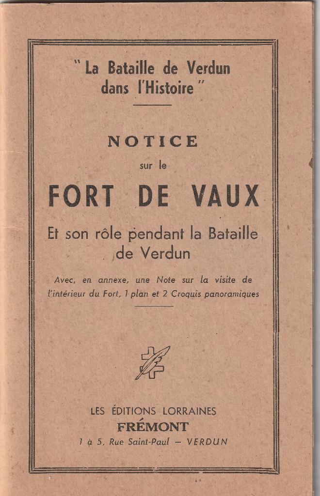 Notice sur le Fort de Vaux, Antiek en Kunst, Antiek | Boeken en Manuscripten, Ophalen of Verzenden