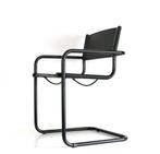 Vintage Bauhaus sledestoel in tuigleer 1970 - Cesca stijl, Ophalen
