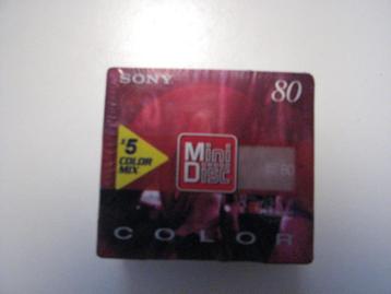 Minidisc Sony Color 5 stuks 80 minuten. Nieuw!