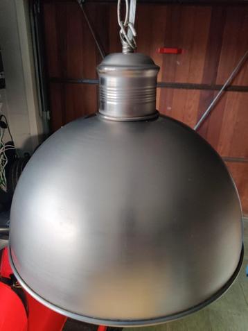 Industriële Inox hanglamp  beschikbaar voor biedingen