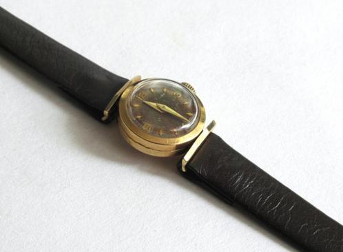 Vintage Swissmade gouden 14K mechanisch dameshorloge ca.1910, Antiek en Kunst, Antiek | Zilver en Goud, Goud, Ophalen of Verzenden