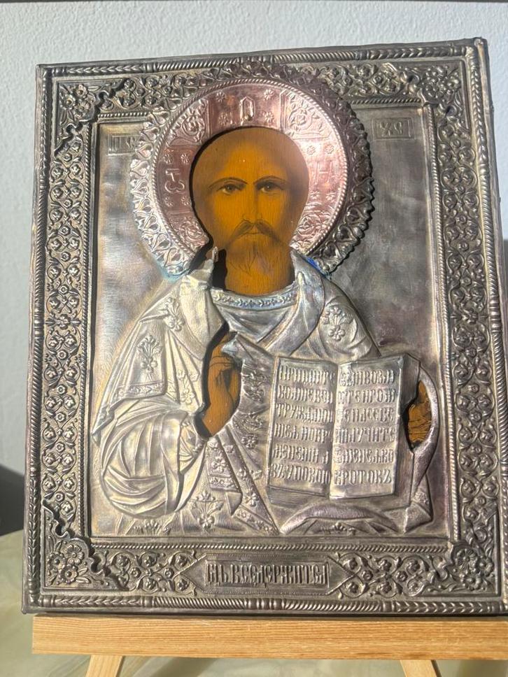 antiek Russisch-orthodox icoon., Antiek en Kunst, Antiek | Religieuze voorwerpen, Ophalen of Verzenden