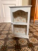 Vintage vitrinekastje, Huis en Inrichting, Kasten | Vitrinekasten, Ophalen, Minder dan 50 cm, Met deur(en), Vintage