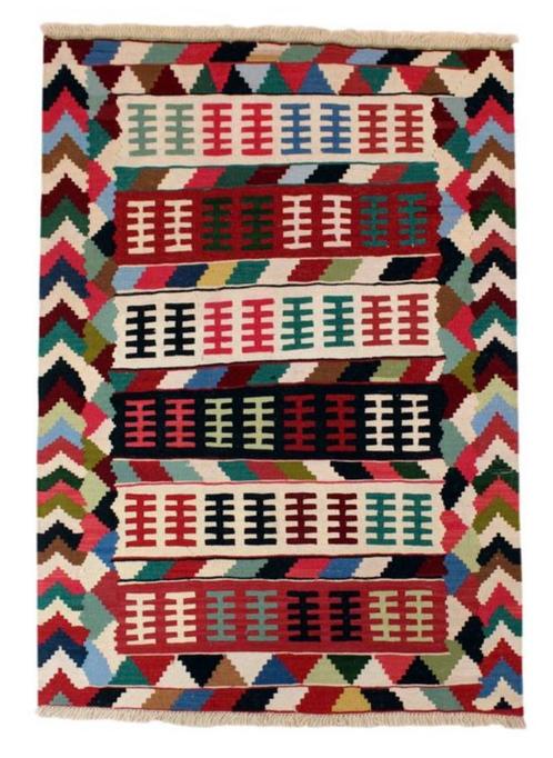 Kelim handgeweven dun perzisch/ oosters tapijt, Maison & Meubles, Ameublement | Tapis & Moquettes, Comme neuf, 100 à 150 cm, 100 à 150 cm