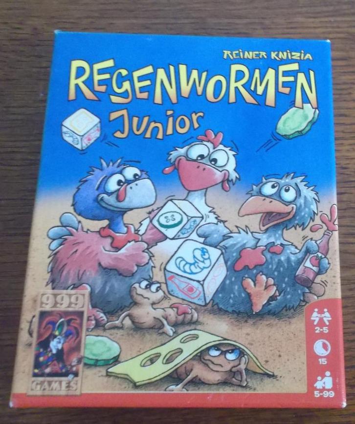 Regenwormen Junior / 999Games, Hobby en Vrije tijd, Gezelschapsspellen | Overige, Zo goed als nieuw, Ophalen