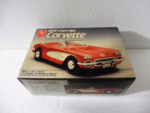 1:25 AMT Ertl 6588 Chevrolet Corvette C1 Cabrio 1959 kit, Hobby & Loisirs créatifs, Modélisme | Voitures & Véhicules, Comme neuf