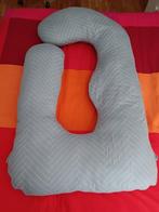 Coussin de grossesse/allaitement - Gris rayé., Ophalen of Verzenden, Zo goed als nieuw