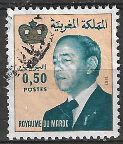 Marokko 1982 - Yvert 912 - Koning Hassan II - 50 c (ST), Timbres & Monnaies, Timbres | Afrique, Affranchi, Maroc, Envoi