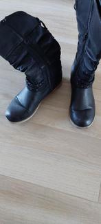 te koop lange zwarte lederen laarzen  m41, Kleding | Dames, Overige Dameskleding, Ophalen of Verzenden, Zo goed als nieuw