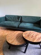 Moderne donkergroene fluwelen zetel, Huis en Inrichting, Zetels | Zetels, Ophalen, Gebruikt