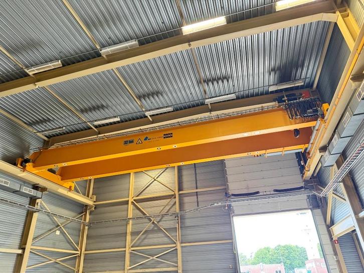 Bovenloopkraan 14.870 mm / 32 ton / Konecranes / izgst., Doe-het-zelf en Bouw, Lieren en Takels, Gebruikt, Elektrisch, Ophalen