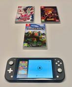 Nintendo switch lite grijs met 3 games, Ophalen, Grijs, Zo goed als nieuw