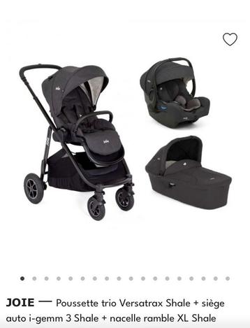 Poussette trio marque joie, Autres marques, Avec siège auto, Enlèvement, Utilisé