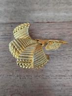 Broche vintage en métal doré, Enlèvement ou Envoi