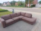 GRATIS LEVERING - Bruine hoek zetel, Verzenden, Zo goed als nieuw