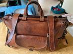 Handgemaakte leren reistas – echt leder (bruin), Ophalen, Zo goed als nieuw, Bruin