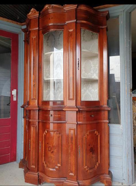 Barok vitrine, Huis en Inrichting, Kasten | Vitrinekasten, Kersenhout, Ophalen
