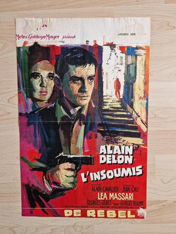 filmaffiche Alain Delon l'insoumis 1964 filmposter beschikbaar voor biedingen