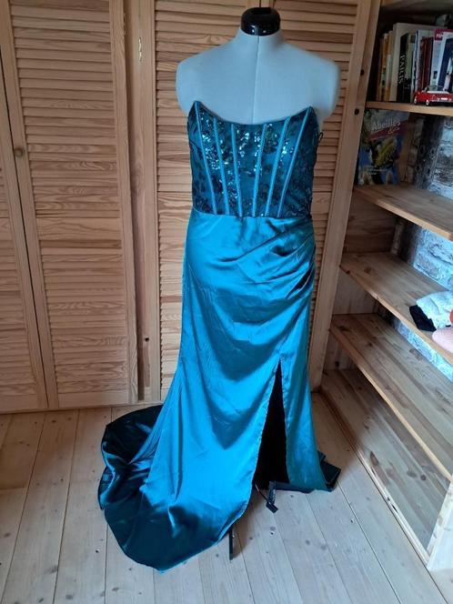 Robe de cérémonie, Kleding | Dames, Jurken, Nieuw, Maat 42/44 (L), Groen, Onder de knie, Ophalen