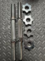 2x dumbbell bar met stoppers, Sport en Fitness, Fitnessmaterialen, Ophalen, Zo goed als nieuw