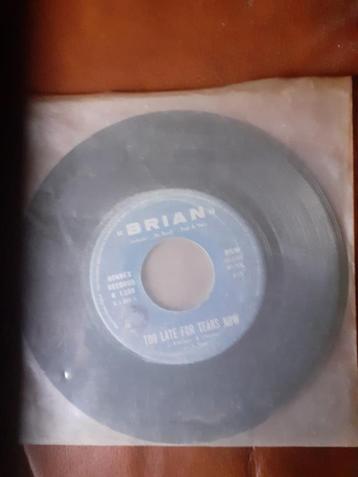 45T Brian : Too late for tears now / I will stay (BELPOP), Enlèvement ou Envoi