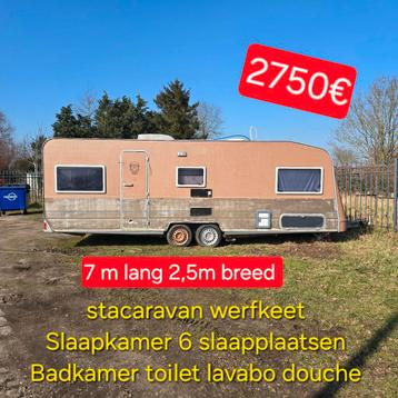 Caravan werfkeet bouw stacaravan camping tiny house tuinhuis beschikbaar voor biedingen